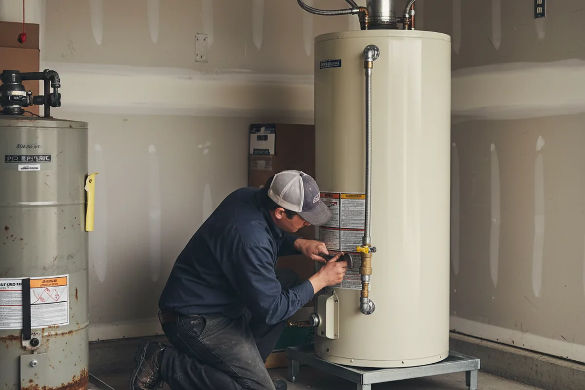 Water heater and shutoff valve replacement in Ashton